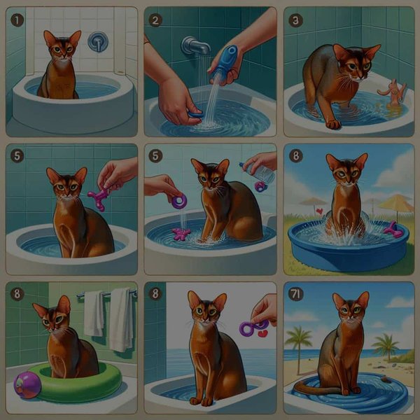 What Are the Steps to Introduce an Abyssinian Cat to Water Play?