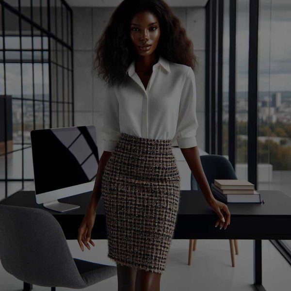 What's the Best Way to Style a Tweed Skirt for a Contemporary Office Look?