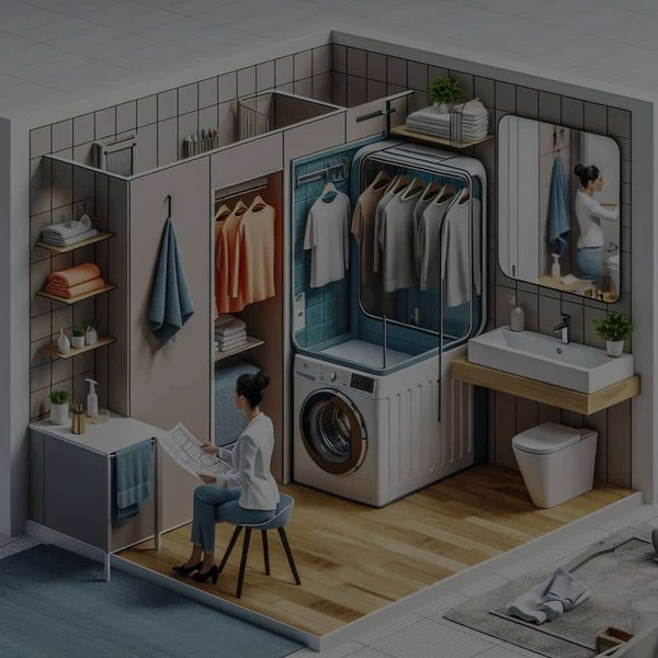 How to Design a Space-Saving Combined Bathroom and Laundry Room?